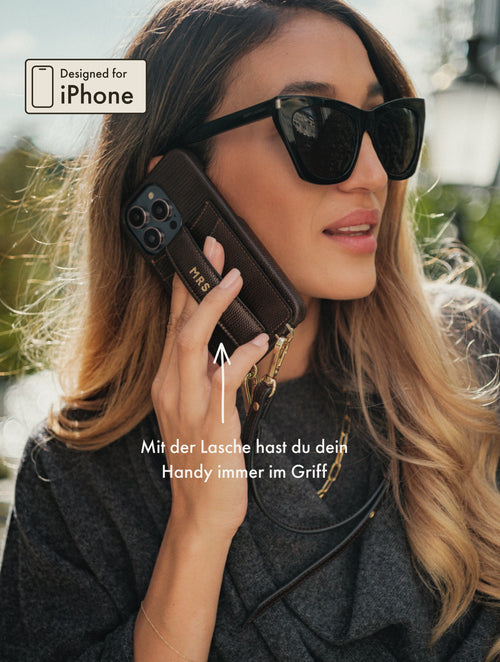 iPhone Case with Strap - Chocolat