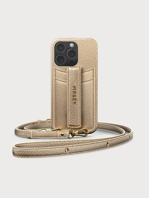 iPhone Case with Strap - Champagne Gold
