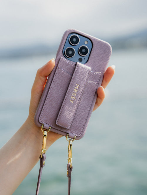 iPhone Hülle mit Strap - Grey Lilac