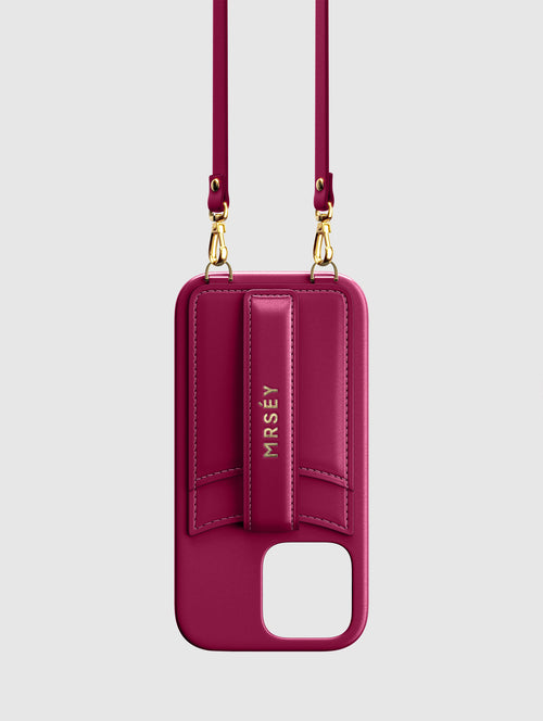 iPhone Hülle mit Strap - Magenta