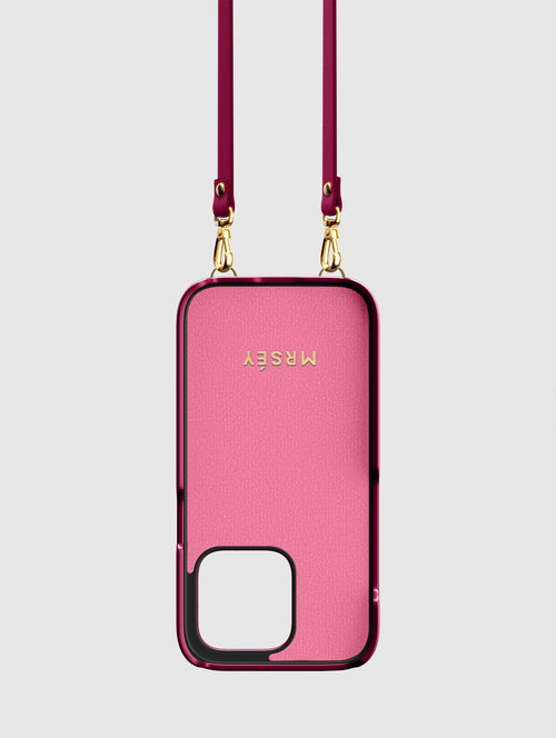 iPhone Hülle mit Strap - Magenta