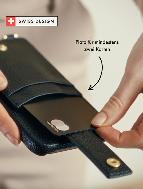 iPhone Hülle mit Strap - Schwarz