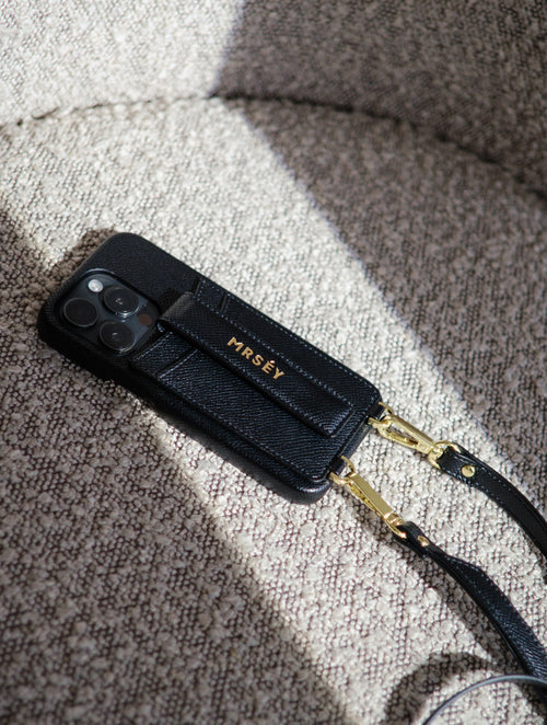 iPhone Hülle mit Strap - Schwarz