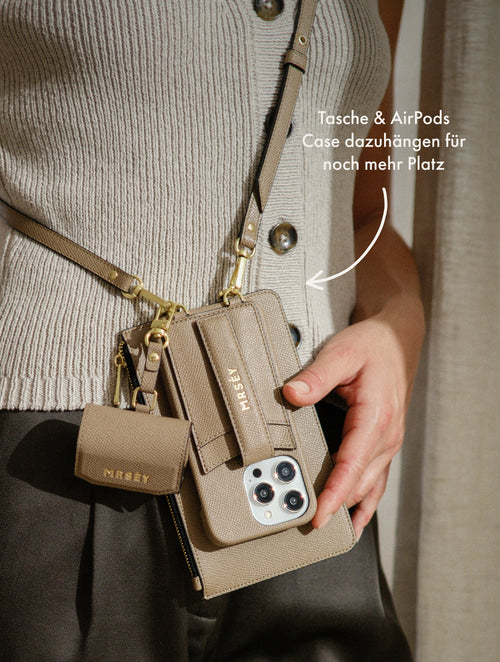iPhone Case with Strap - Taupe