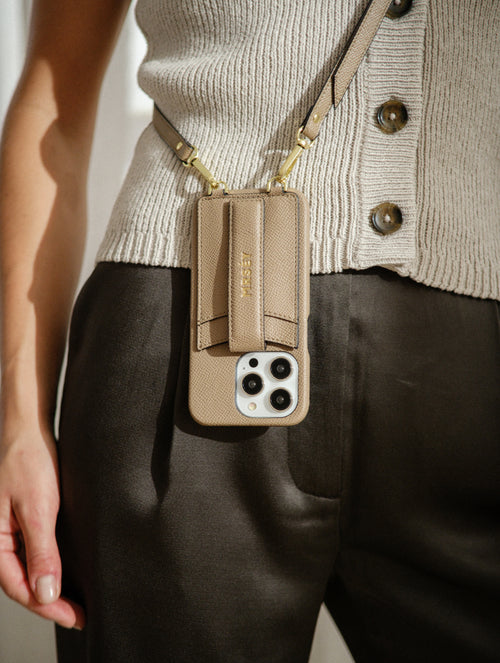iPhone Case with Strap - Taupe