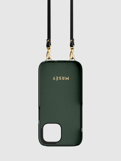iPhone Hülle mit Strap - Green-Mint-Black