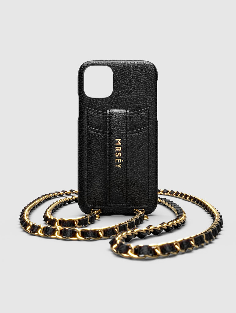 Mobile phone case with chain - vegan leather - MRSÉY | Schmuck-Sets
