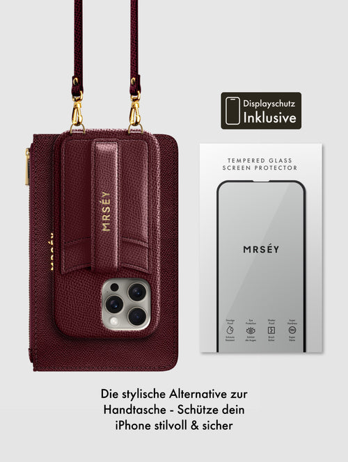 Bestseller Set Burgundy (Hülle + Pouch + kostenlose Schutzfolie)