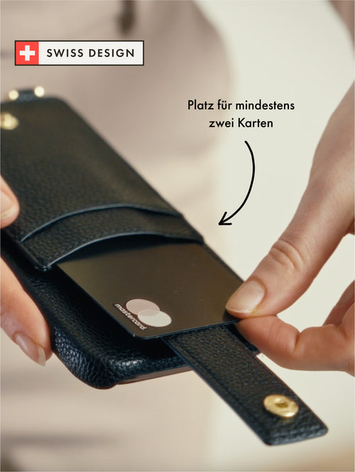 iPhone Hülle mit Strap - Schwarz