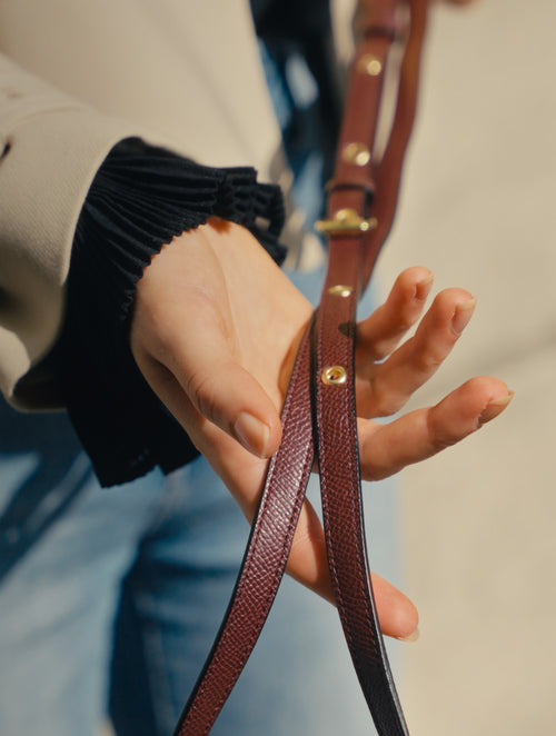 iPhone Case with Strap - Burgundy