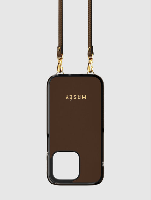 iPhone Hülle mit Strap - Chocolat