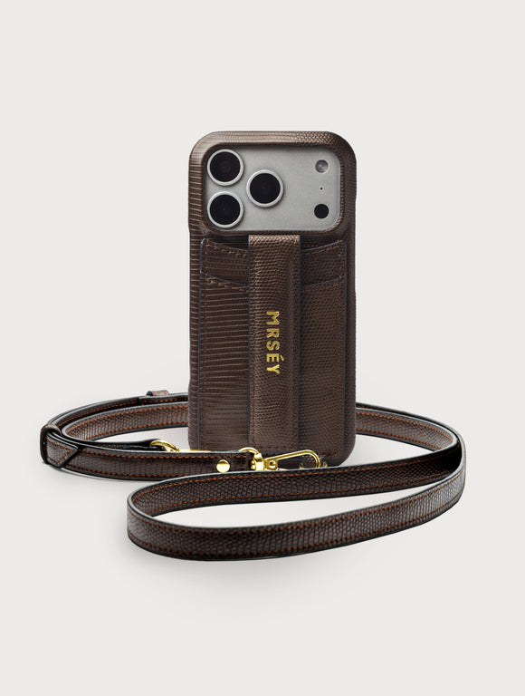 iPhone Case with Strap - Chocolat