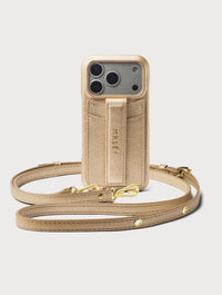 iPhone Hülle mit Strap - Champagne Gold