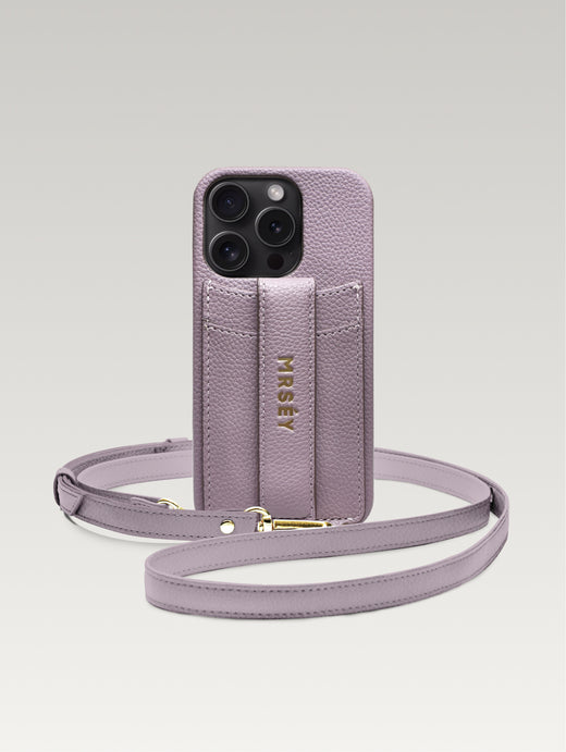 iPhone Case with Strap - Grey Lilac