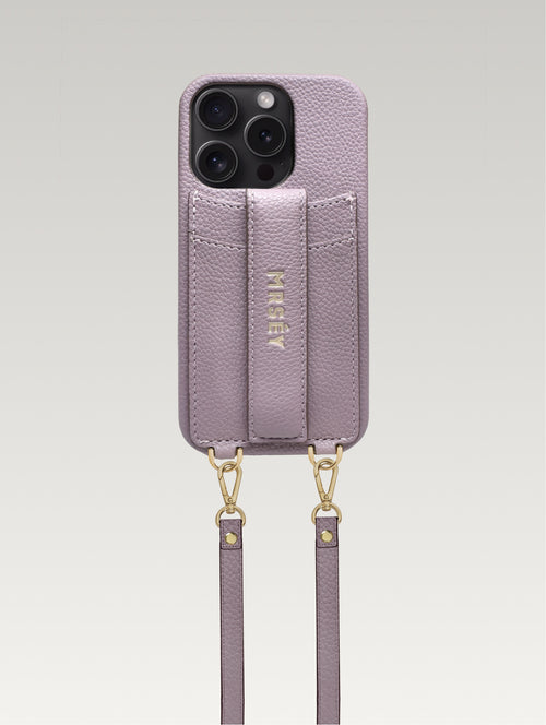 iPhone Case with Strap - Grey Lilac