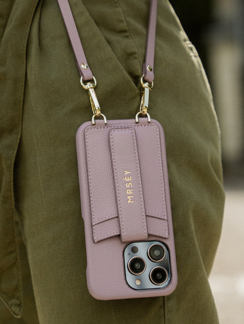iPhone Hülle mit Strap - Grey Lilac