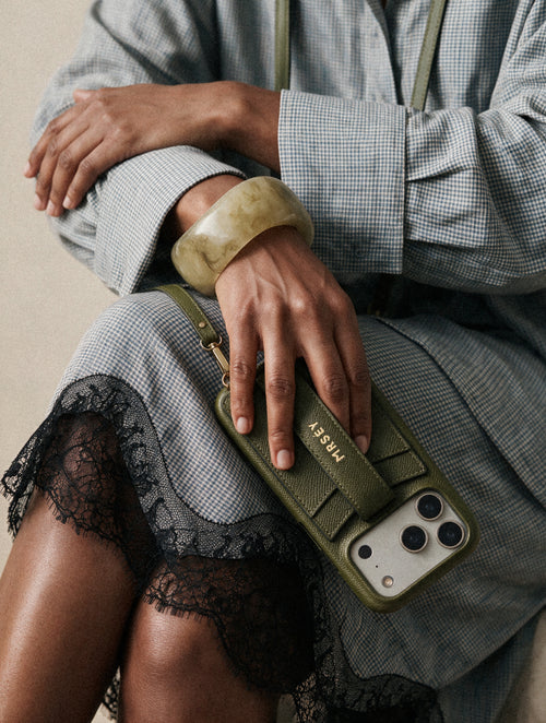 iPhone Hülle mit Strap - Khaki