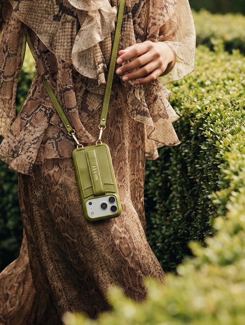 iPhone Case with Strap - Olive