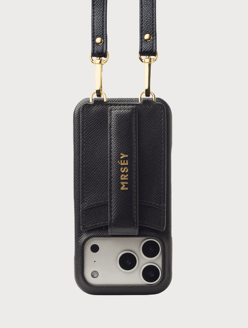 iPhone Hülle mit Strap - Schwarz