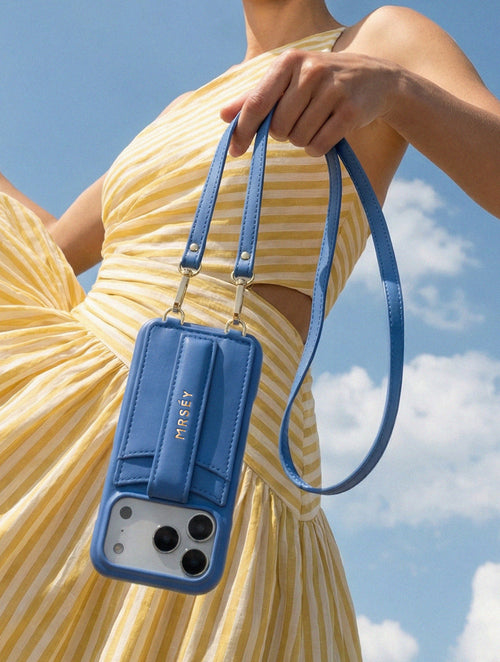 iPhone Hülle mit Strap - Azure