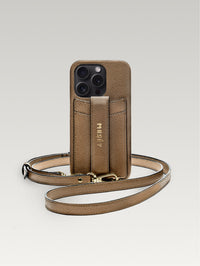 iPhone Case with Strap - Taupe