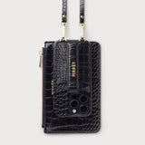 Case + Pouch Set Black Croco
