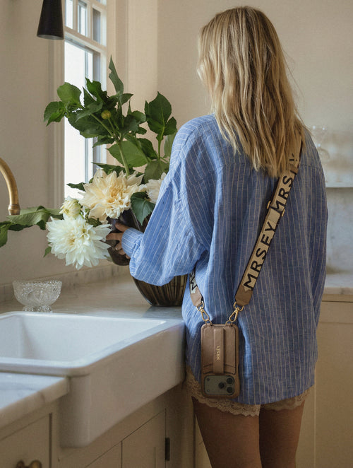 Logo Shoulder Strap - Taupe