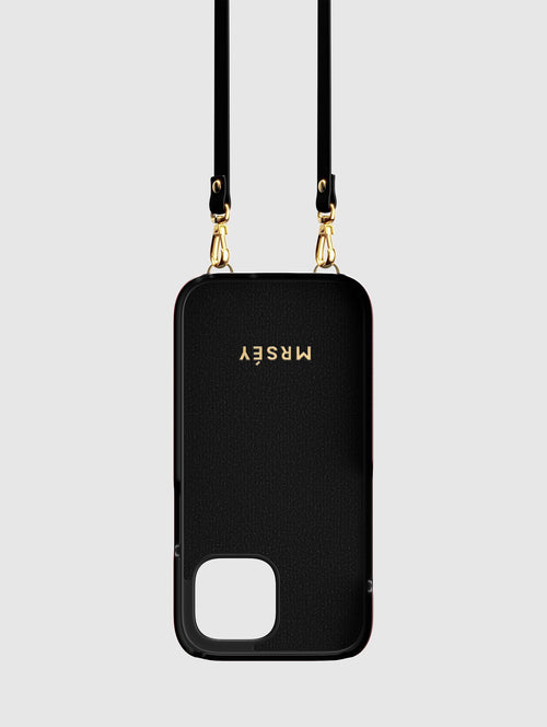 iPhone Hülle mit Strap - Black-White